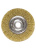 Щетка для УШМ, 125 мм, посадка 22,2 мм, плоская, латунированная витая проволока Matrix